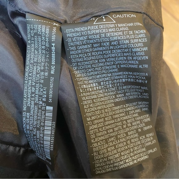 ZARA Men Dark Blue Sartorial Denim Blazer Jacket Size 42 - Picture 5 of 7